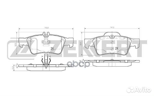 Колодки торм. диск. задн. MB C-Class (S203) 04