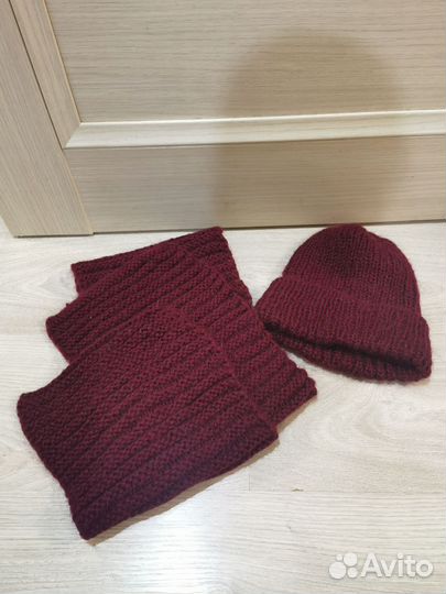 Комплект шапка и шарф женские