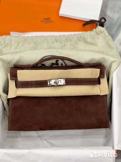 Сумка женская Hermes pochette замша