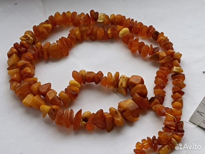 Бусы янтарь желток, яркие. СССР винтаж антиквариат