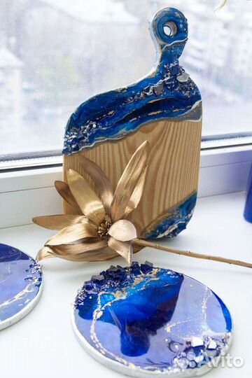 Доска разделочная из эпоксидной смолы