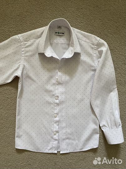 Рубашка белая 116-122 для мальчика