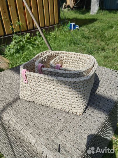 Набор корзин ручной работы 3шт