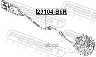 Трос внешней ручки замка двери 23104B6R Febest