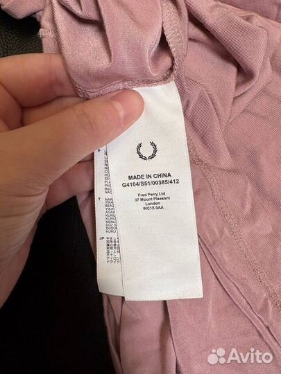 Водолазка fred perry оригинал розовая