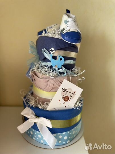 Торт из памперсов для мальчика