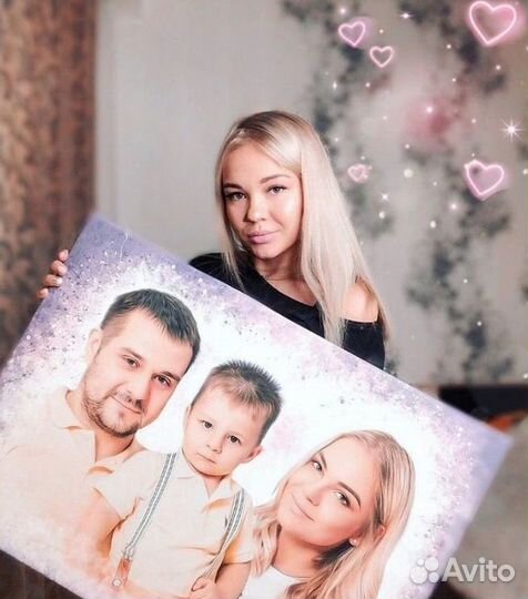 Портрет по фото на холсте в Воронеже