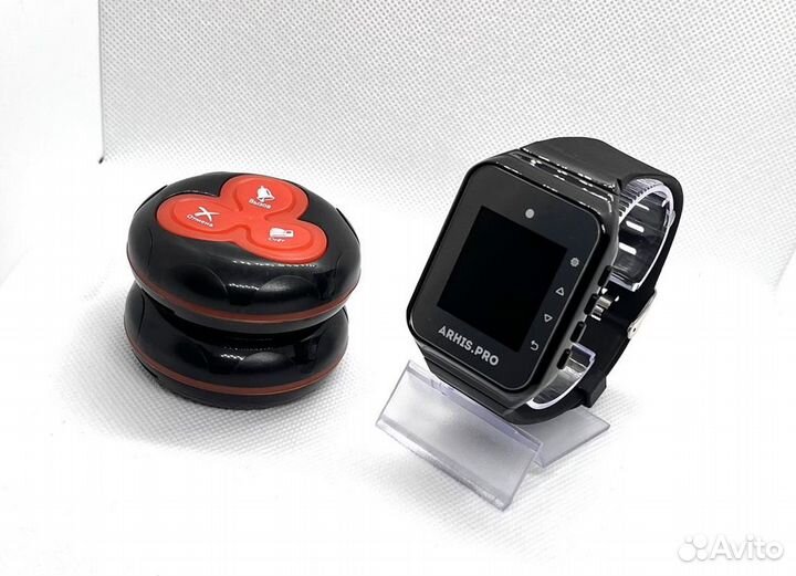 Влагозащищенная кнопка вызова официанта и часы