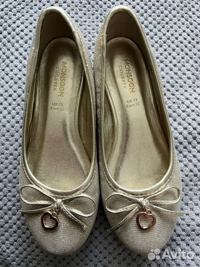 Балетки нарядные для девочки размер 32