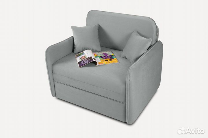 Кресло-кровать Новое Кейсес Velvet Grey