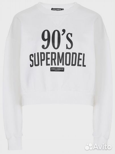 Толстовка хлопковая с принтом Dolce & Gabbana