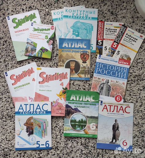 Учебники, рабочие тетради. 4-5-6 класс