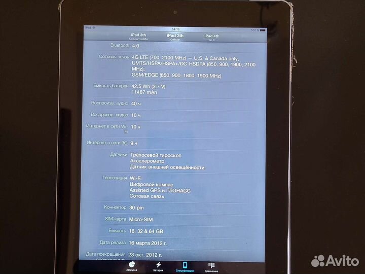 Apple iPad 3 64Gb WiFi + Cellular