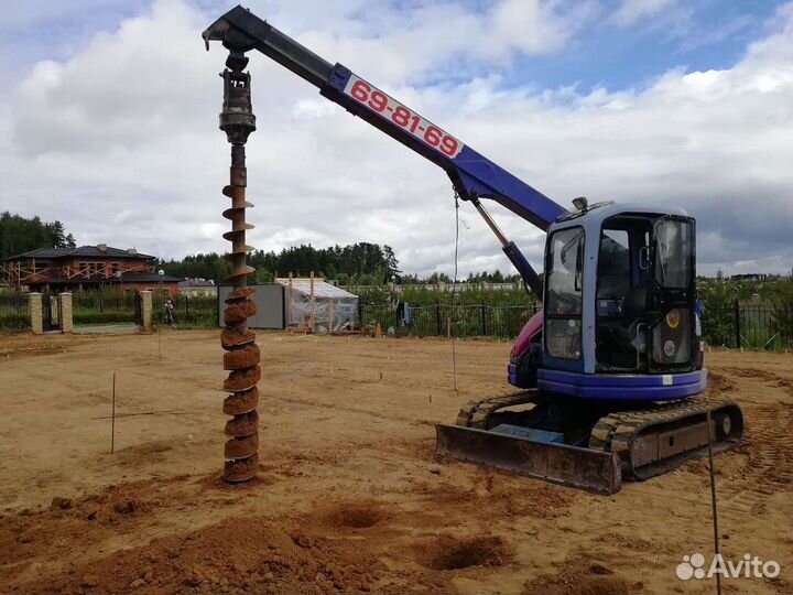 Услуги ямобура, Автобуровая, Буровая