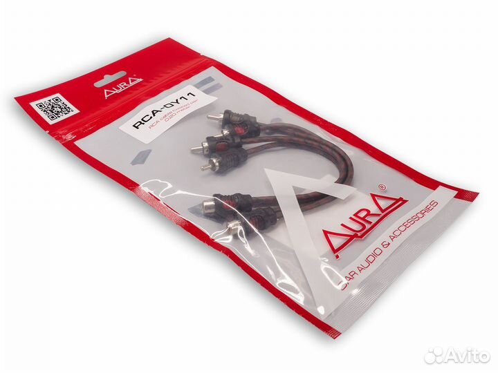 Aura Y-коннектор RCA 1 мама / 2 папы 0.2 метра