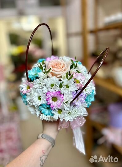 Цветы, Композиции, Букет хризантем, Доставка