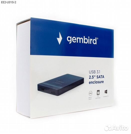 EE2-U31S-2, Внешний корпус для HDD/SSD Gembird EE2