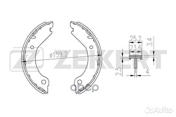 Колодки торм. бараб. задн. Volvo 164 72- 240 7