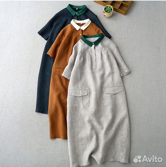 Летнее платье лен хлопок