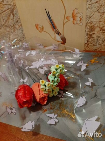 Цветы из шоколада