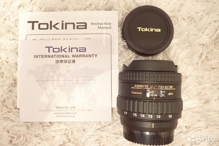 Объектив Tokina Fisheye 10-17 F 3.5 - 4.5 DX