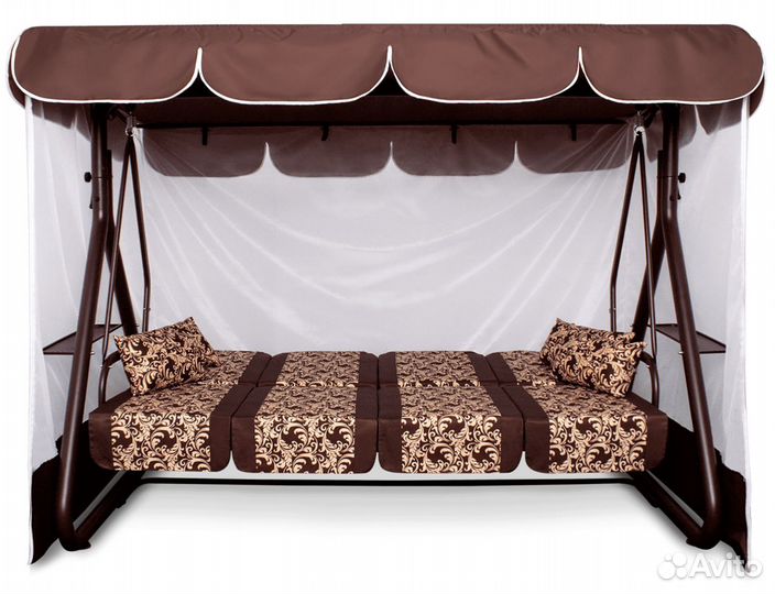 Качели 4-х местные Дефа Люси шоколад