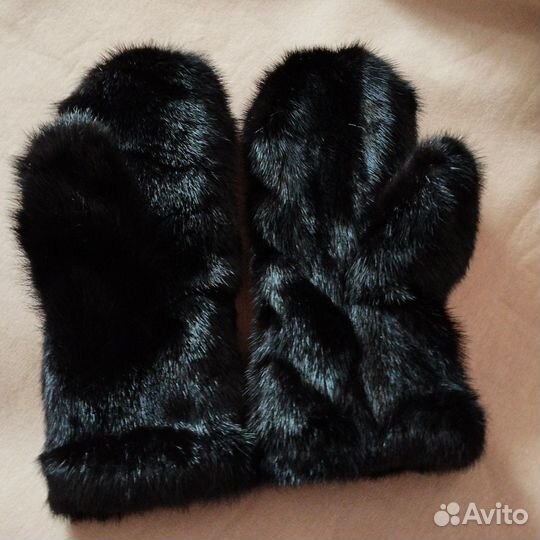 Варежки из меха норки