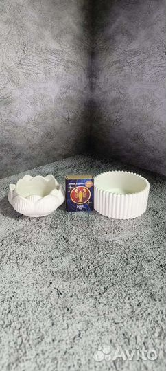 Кашпо, гипсовый декор, подсвечники