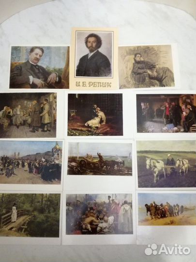 Открытки картин Репина и разных художников
