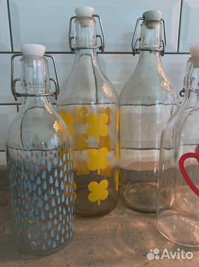 Бутылка стеклянная икеа