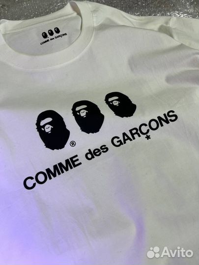 Футболка bape x comme des garcons
