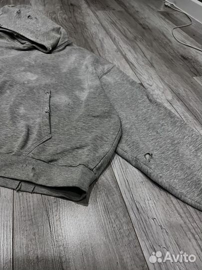 Boxy hoodie distressed