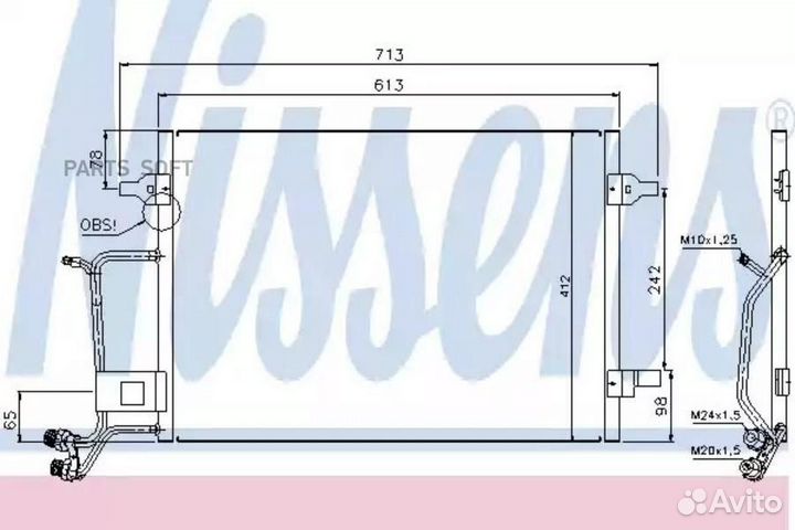 Радиатор кондиционера audi A6 C5 (1997) A6 2.4