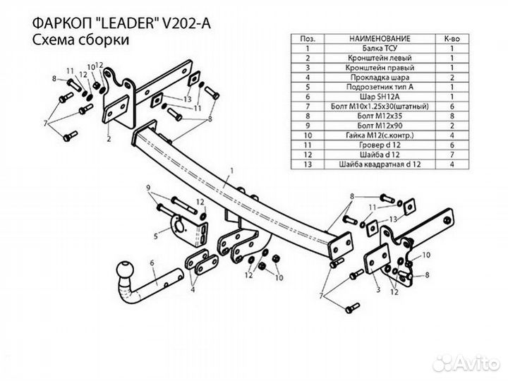 Фаркоп установка тсу Volvo XC70 II Restyling, 2013