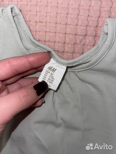 Боди песочники H&M 80р