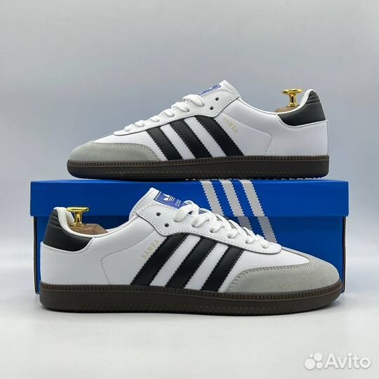 Кроссовки Adidas Samba белые унисекс