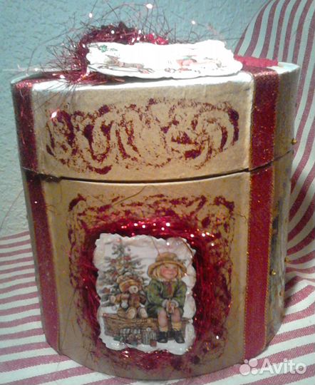 Елочные игрушки в винтажном стиле, ручная работа