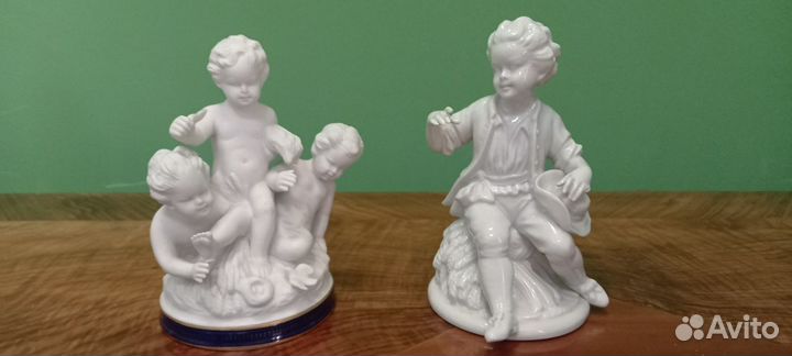 Винтажные статуэтки Путти, бисквит фарфор