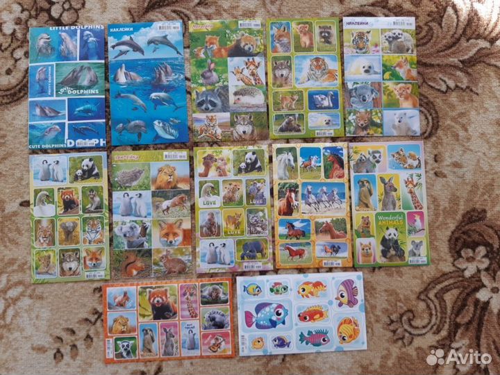 Наклейки Кошки, Собаки, Лошадки и др