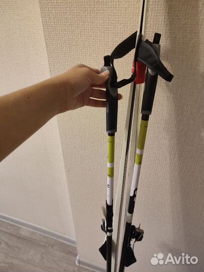 Беговые лыжи + палки + крепления
