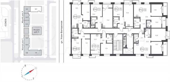 2-к. квартира, 63,1 м², 7/10 эт.