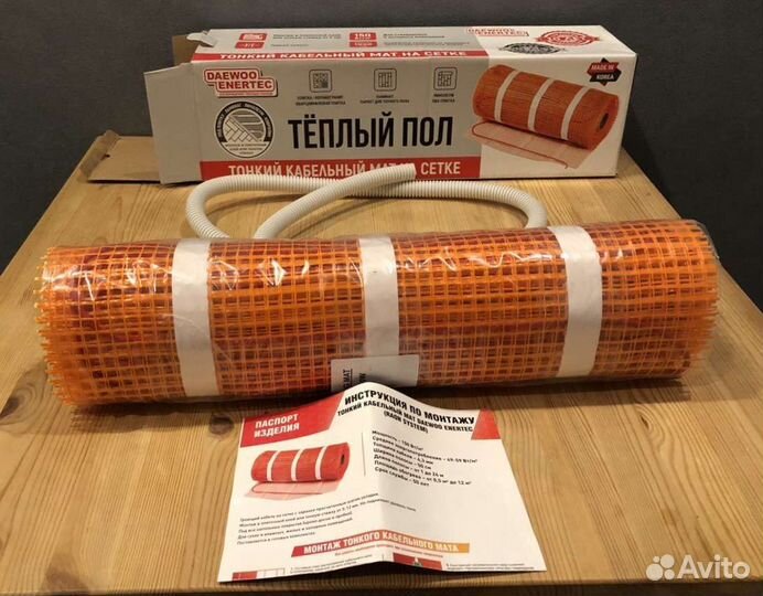 Электрический теплый пол DaewooEnertec 3м². Монтаж