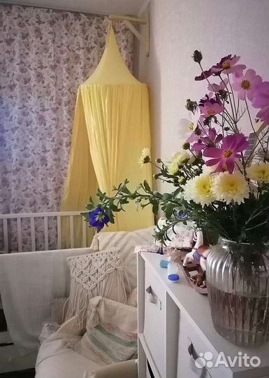 Балдахин шатёр хлопковый для детской кроватки