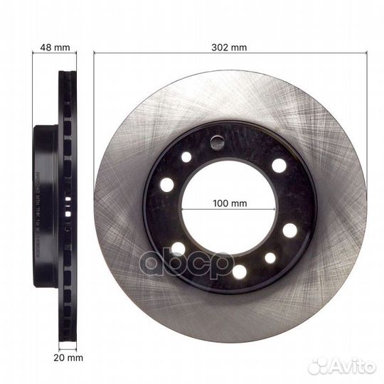 Диск тормозной BR0154S avantech