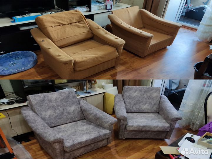 Перетяжка и ремонт мягкой мебели