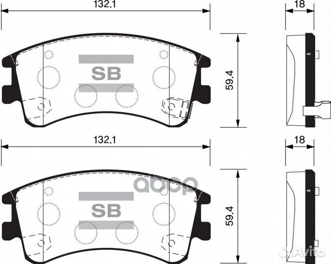 Колодки тормозные передние SP1518 Sangsin brake