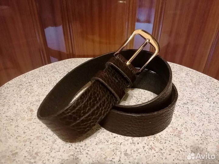 Мужской кожаный ремень ручной работы