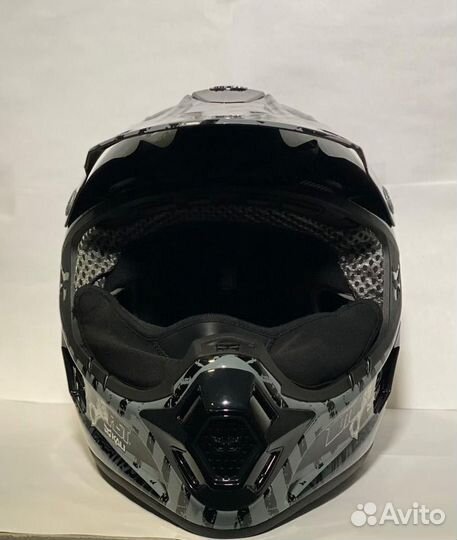 Шлем Motor Fist Dominator 13 Blk/Stealth серый LG