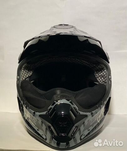 Шлем Motor Fist Dominator 13 Blk/Stealth серый LG