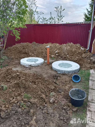 Септик из бетонных колец Копка Септиков Траншей